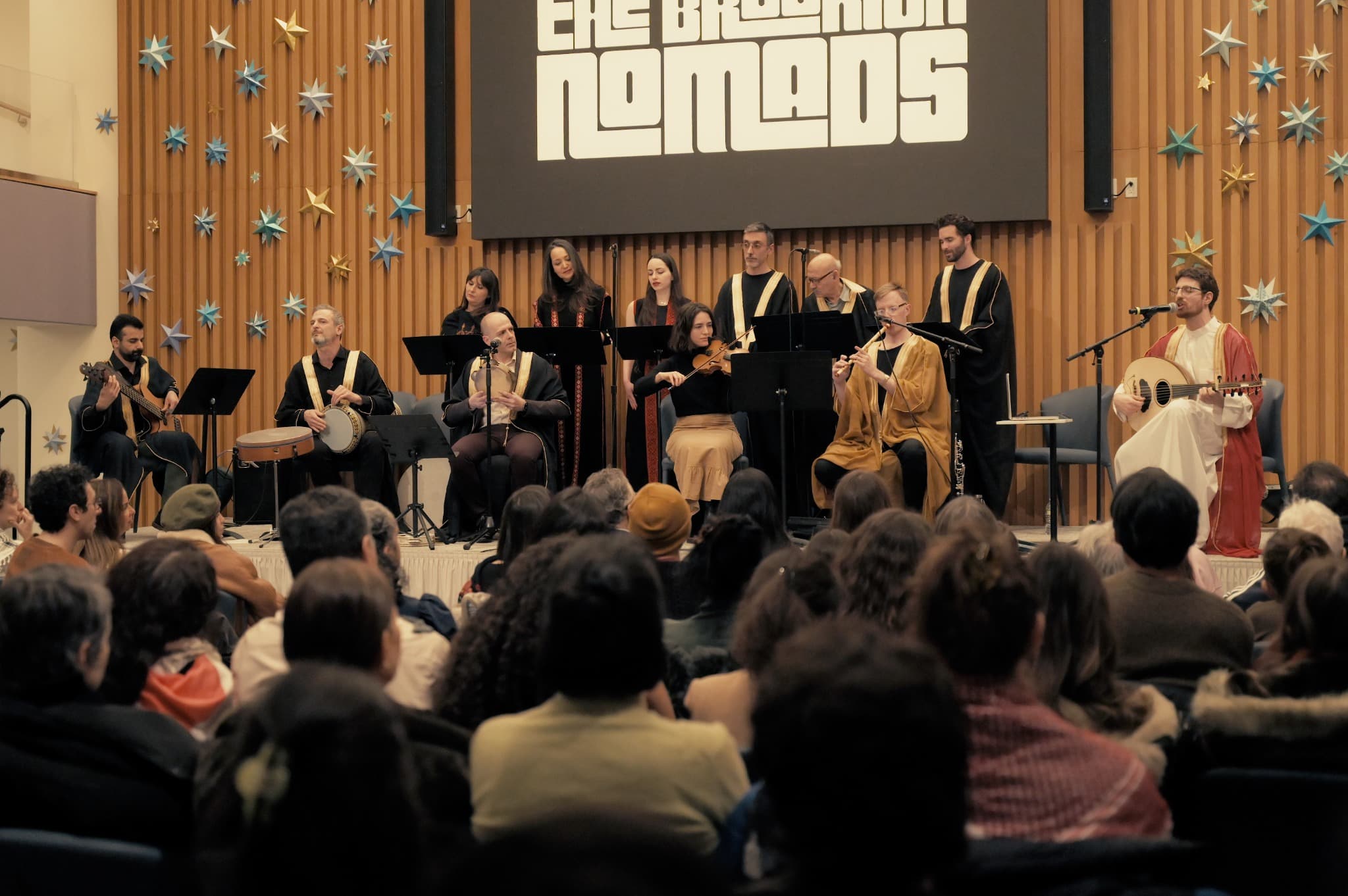 The full ensemble in the studio
